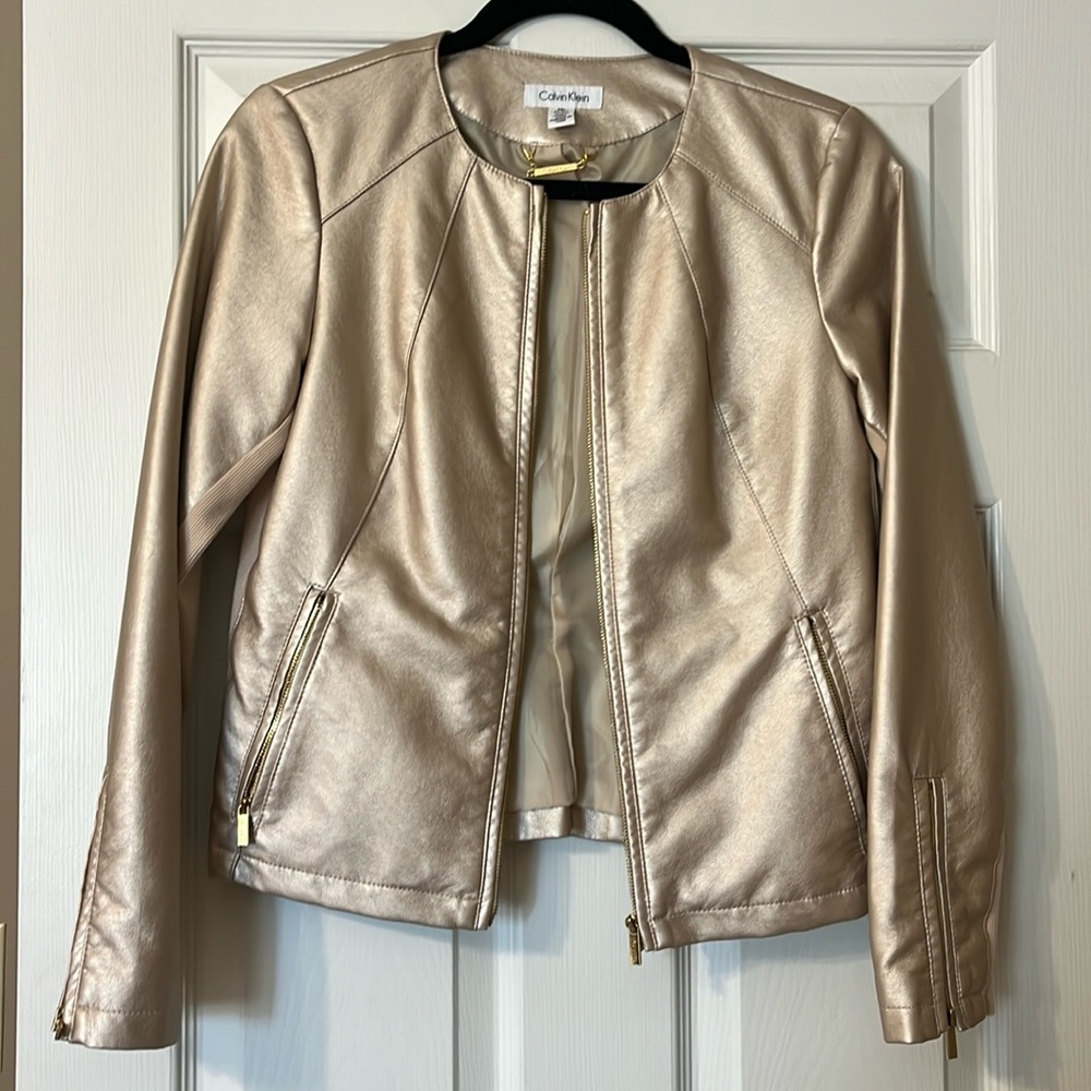 Calvin Klein ladies Faux leather jacket